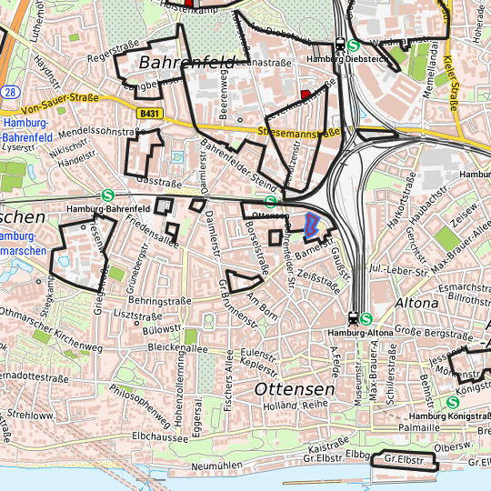 Detaildarstellung der gesuchten Gewerbefläche