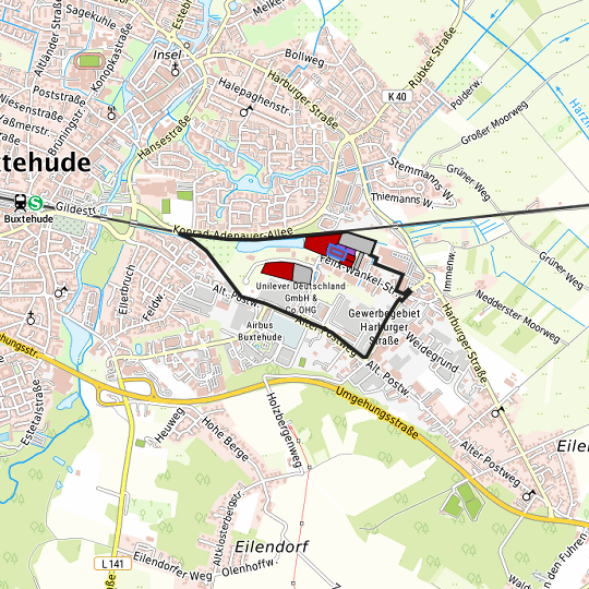 Detaildarstellung der gesuchten Gewerbefläche