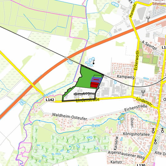 Detaildarstellung der gesuchten Gewerbefläche