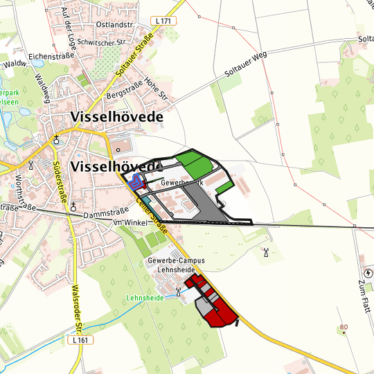 Detaildarstellung der gesuchten Gewerbefläche