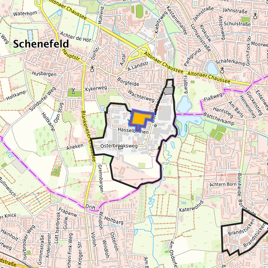 Detaildarstellung der gesuchten Gewerbefläche