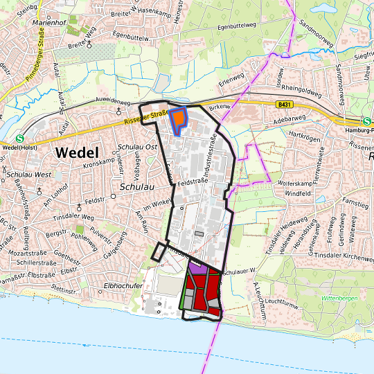 Detaildarstellung der gesuchten Gewerbefläche