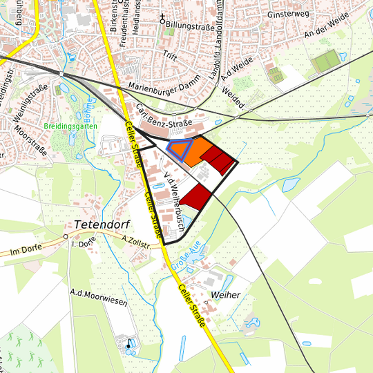 Detaildarstellung der gesuchten Gewerbefläche