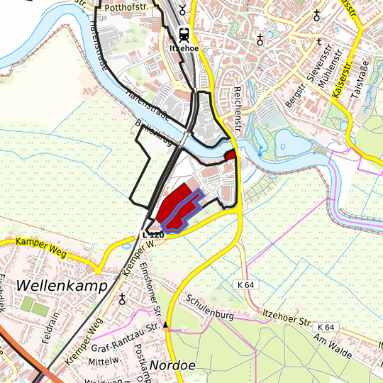 Detaildarstellung der gesuchten Gewerbefläche
