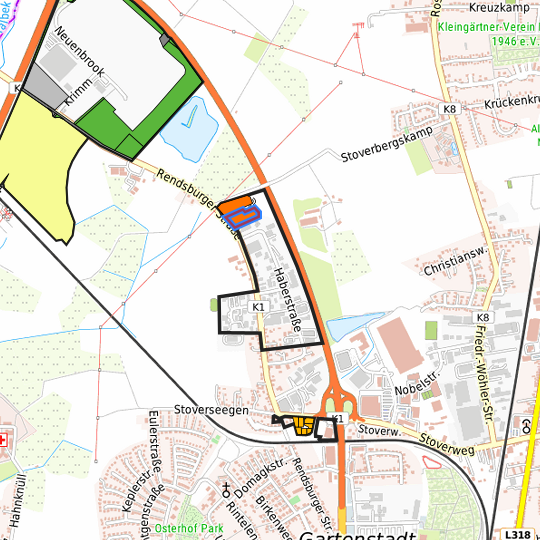 Detaildarstellung der gesuchten Gewerbefläche