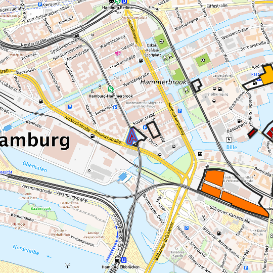 Detaildarstellung der gesuchten Gewerbefläche