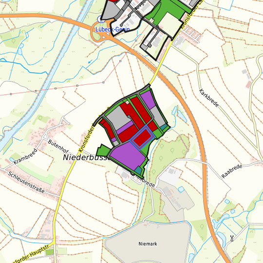 Detaildarstellung der gesuchten Gewerbefläche