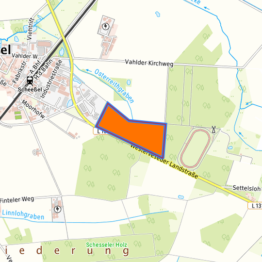 Detaildarstellung der gesuchten Gewerbefläche
