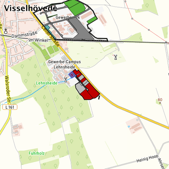 Detaildarstellung der gesuchten Gewerbefläche