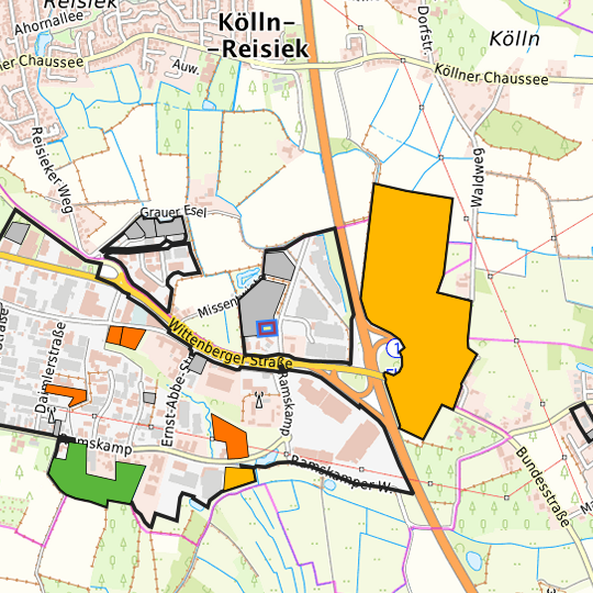 Detaildarstellung der gesuchten Gewerbefläche