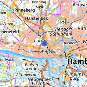 Lage in der gesuchten Region 