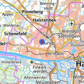 Location in the requested region 