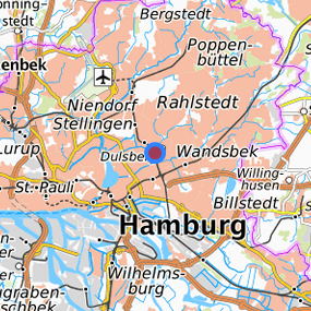 Lage in der gesuchten Region 
