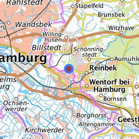 Lage in der gesuchten Region 