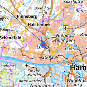 Lage in der gesuchten Region 