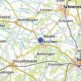 Lage in der gesuchten Region 