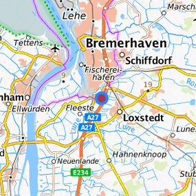 Lage in der gesuchten Region 