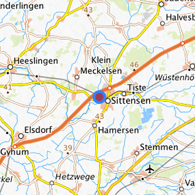 Lage in der gesuchten Region 