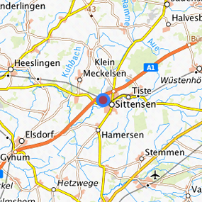 Lage in der gesuchten Region 