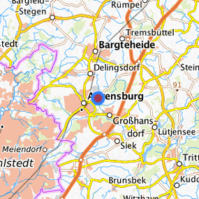 Lage in der gesuchten Region 