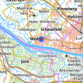 Lage in der gesuchten Region 