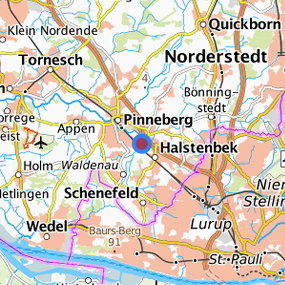 Lage in der gesuchten Region 