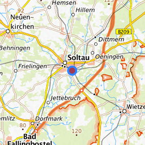 Lage in der gesuchten Region 