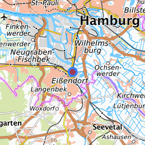 Lage in der gesuchten Region 