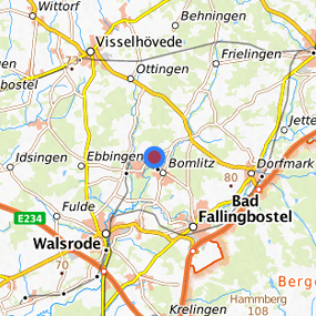 Lage in der gesuchten Region 