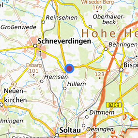 Lage in der gesuchten Region 