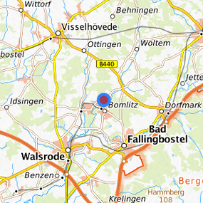 Lage in der gesuchten Region 