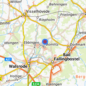 Lage in der gesuchten Region 