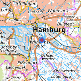 Lage in der gesuchten Region 