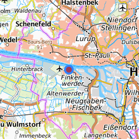 Location in the requested region 