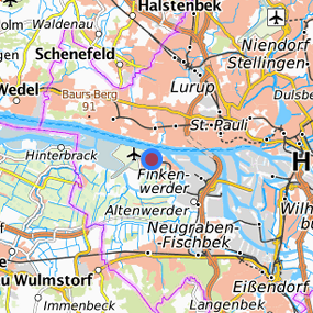 Lage in der gesuchten Region 