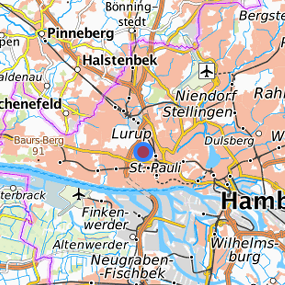 Lage in der gesuchten Region 