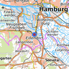 Lage in der gesuchten Region 