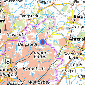 Lage in der gesuchten Region 