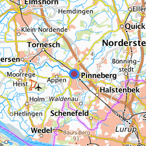 Lage in der gesuchten Region 