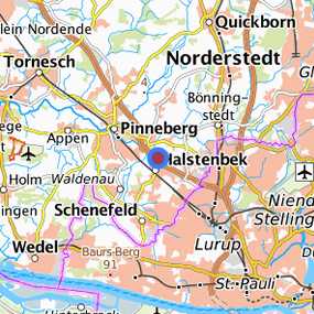 Lage in der gesuchten Region 