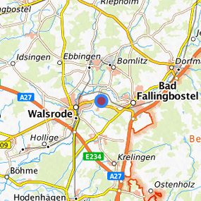 Lage in der gesuchten Region 