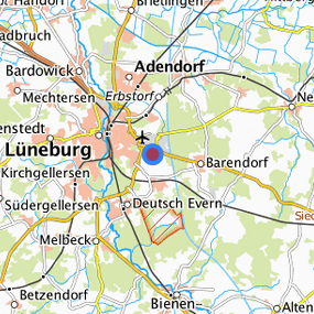 Lage in der gesuchten Region 