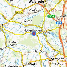 Lage in der gesuchten Region 