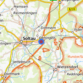 Lage in der gesuchten Region 