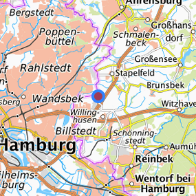 Location in the requested region 