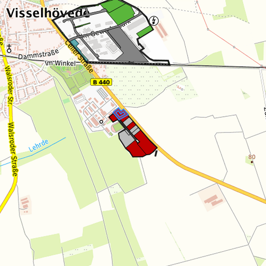 Detaildarstellung der gesuchten Gewerbefläche