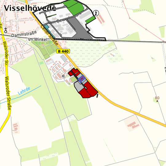 Detaildarstellung der gesuchten Gewerbefläche