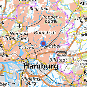 Lage in der gesuchten Region 