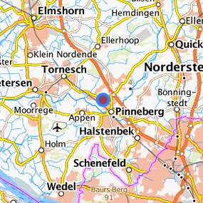 Lage in der gesuchten Region 