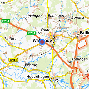 Lage in der gesuchten Region 